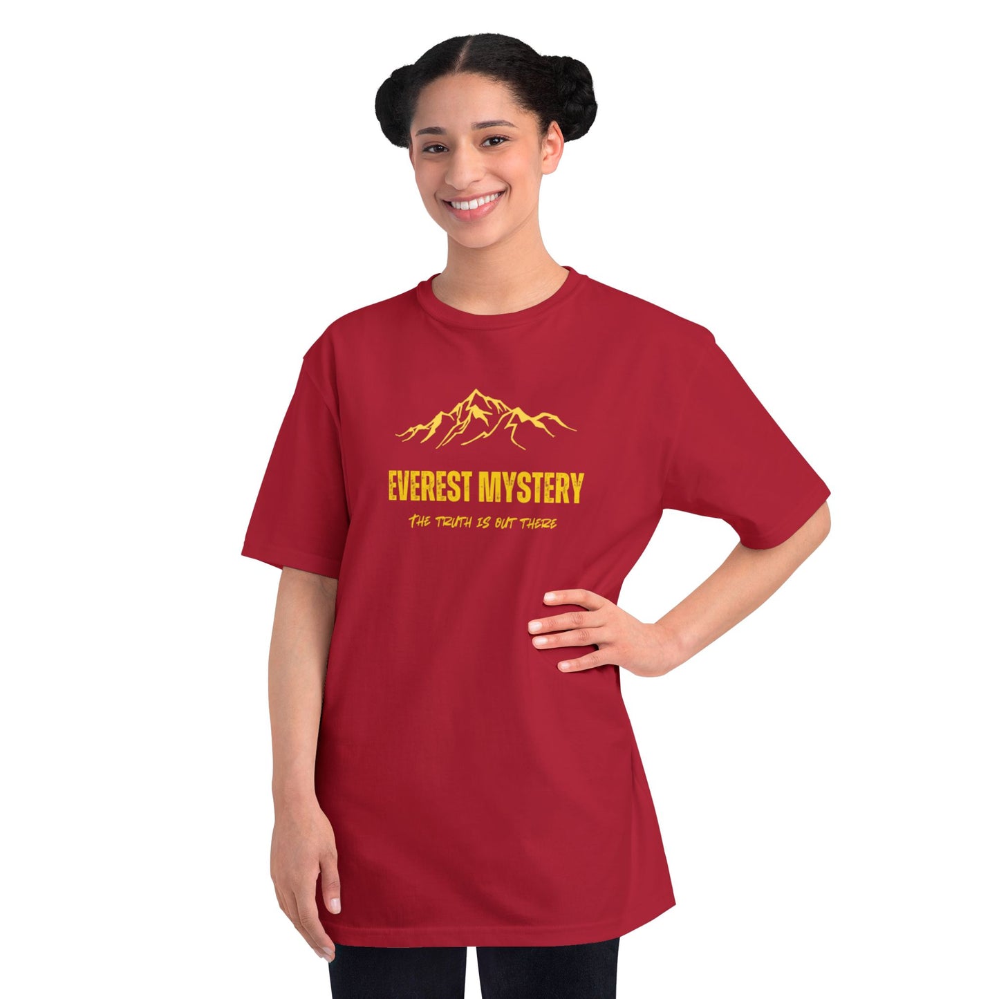 T-Shirt — Mountain Graphic “The Truth Is Out There” (Tibetan Script)