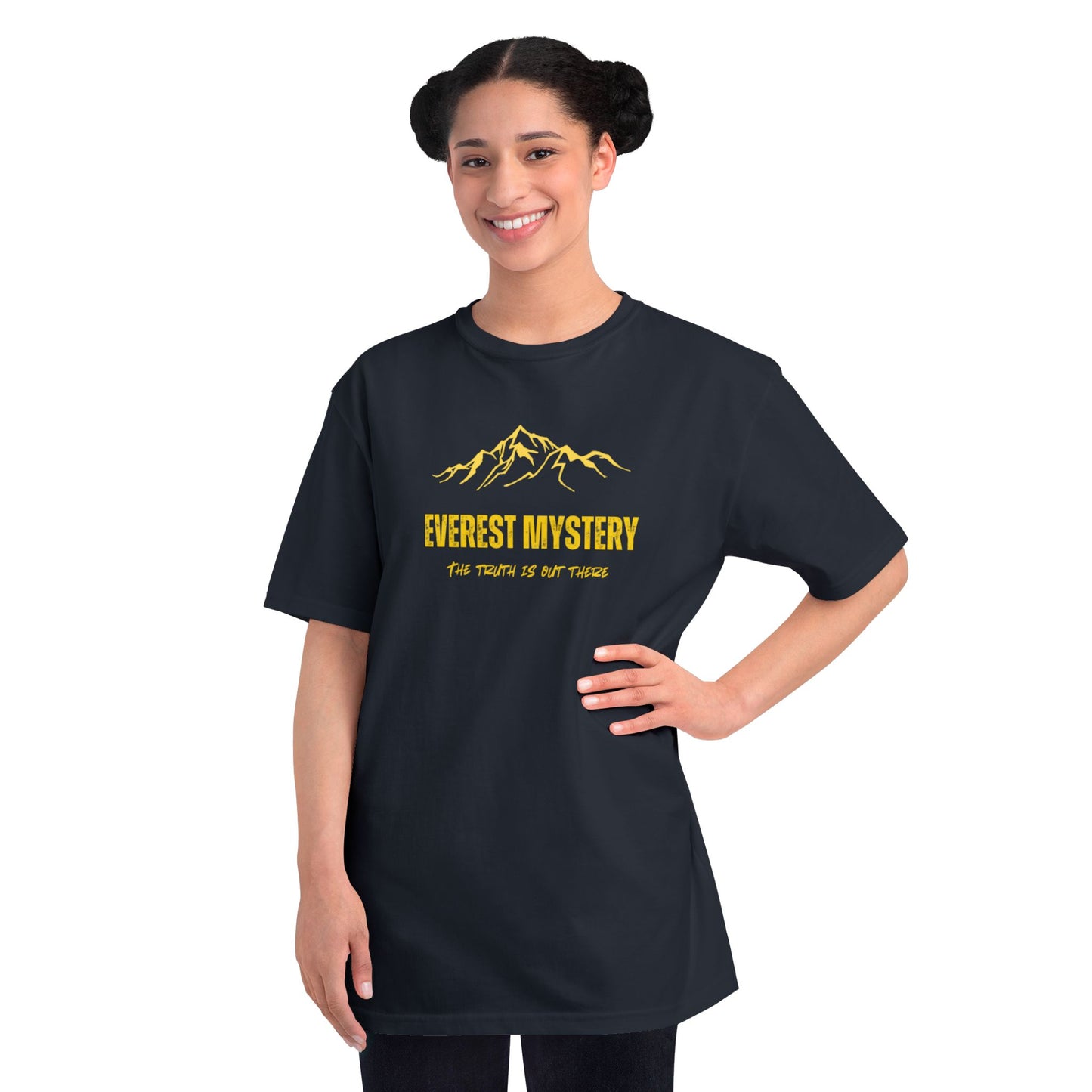 T-Shirt — Mountain Graphic “The Truth Is Out There” (Tibetan Script)