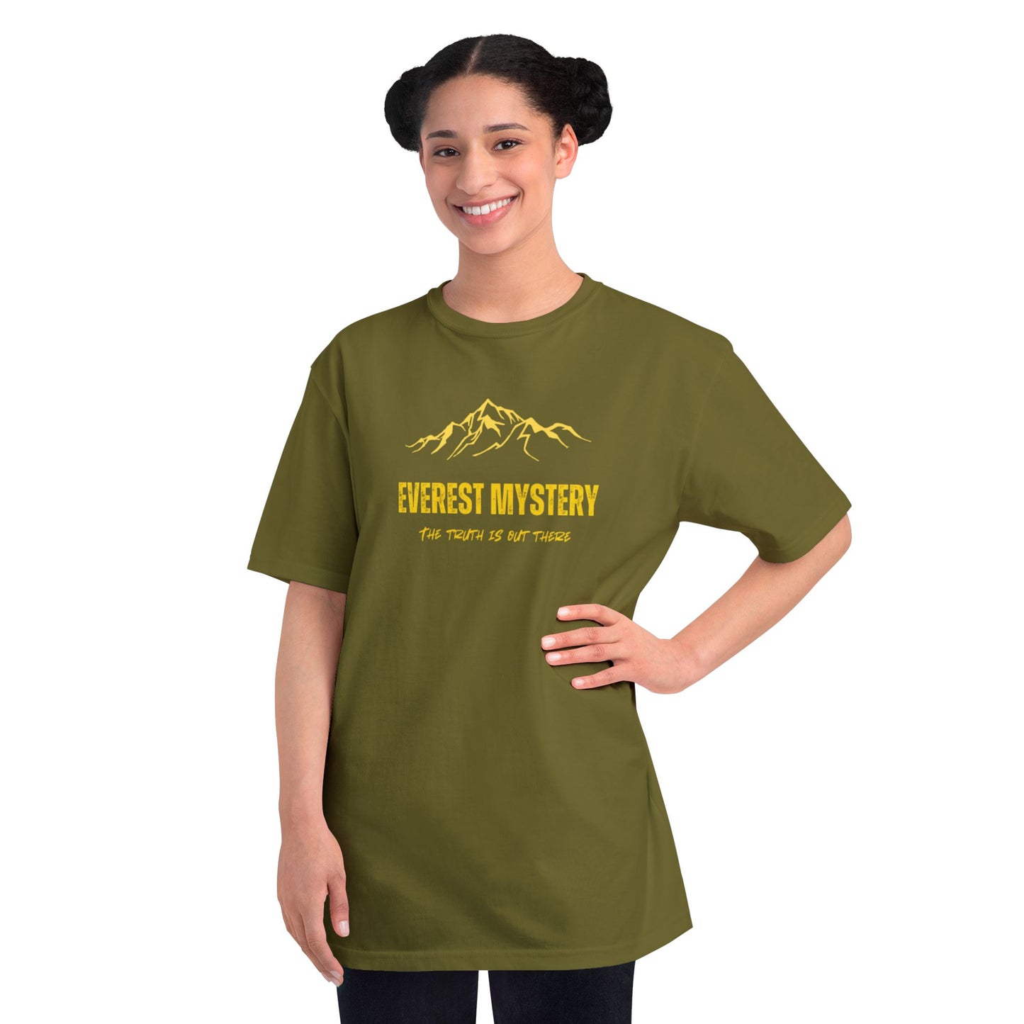T-Shirt — Mountain Graphic “The Truth Is Out There” (Tibetan Script)