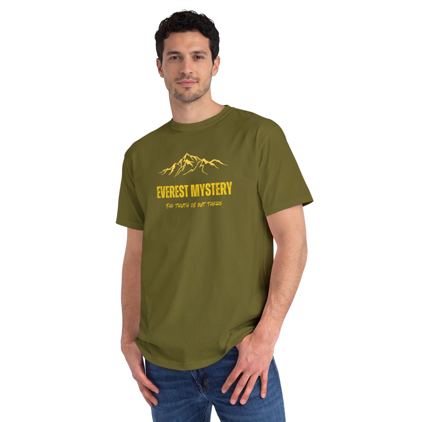T-Shirt — Mountain Graphic “The Truth Is Out There” (Tibetan Script)