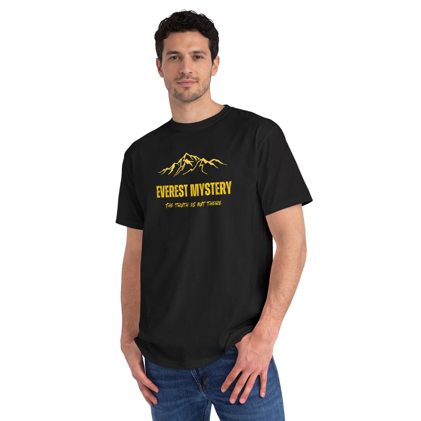 T-Shirt — Mountain Graphic “The Truth Is Out There” (Tibetan Script)