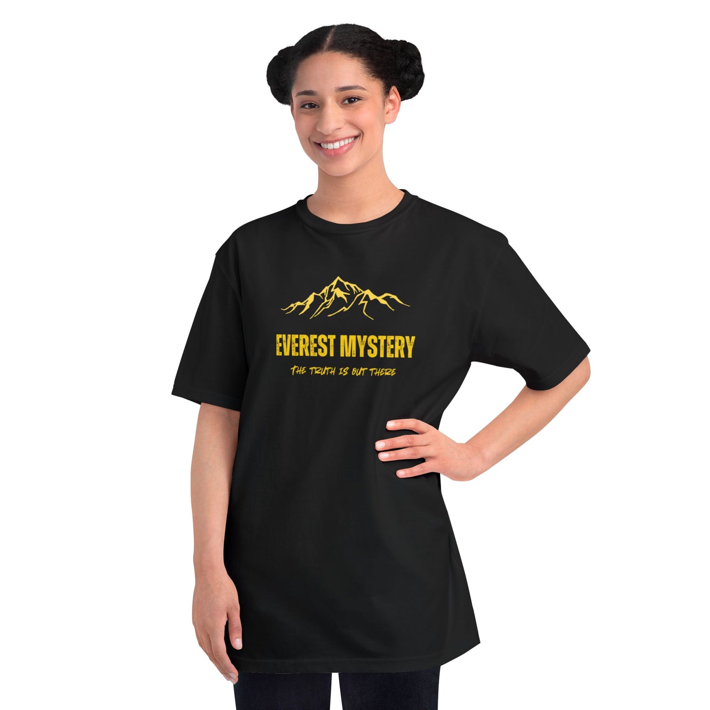 T-Shirt — Mountain Graphic “The Truth Is Out There” (Tibetan Script)