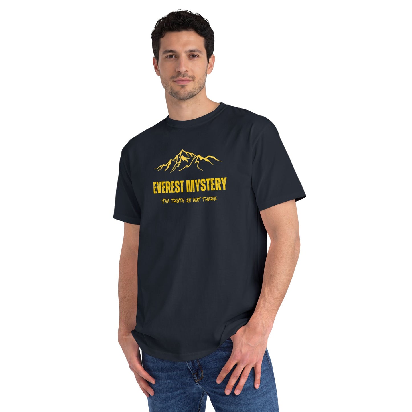 T-Shirt — Mountain Graphic “The Truth Is Out There” (Tibetan Script)